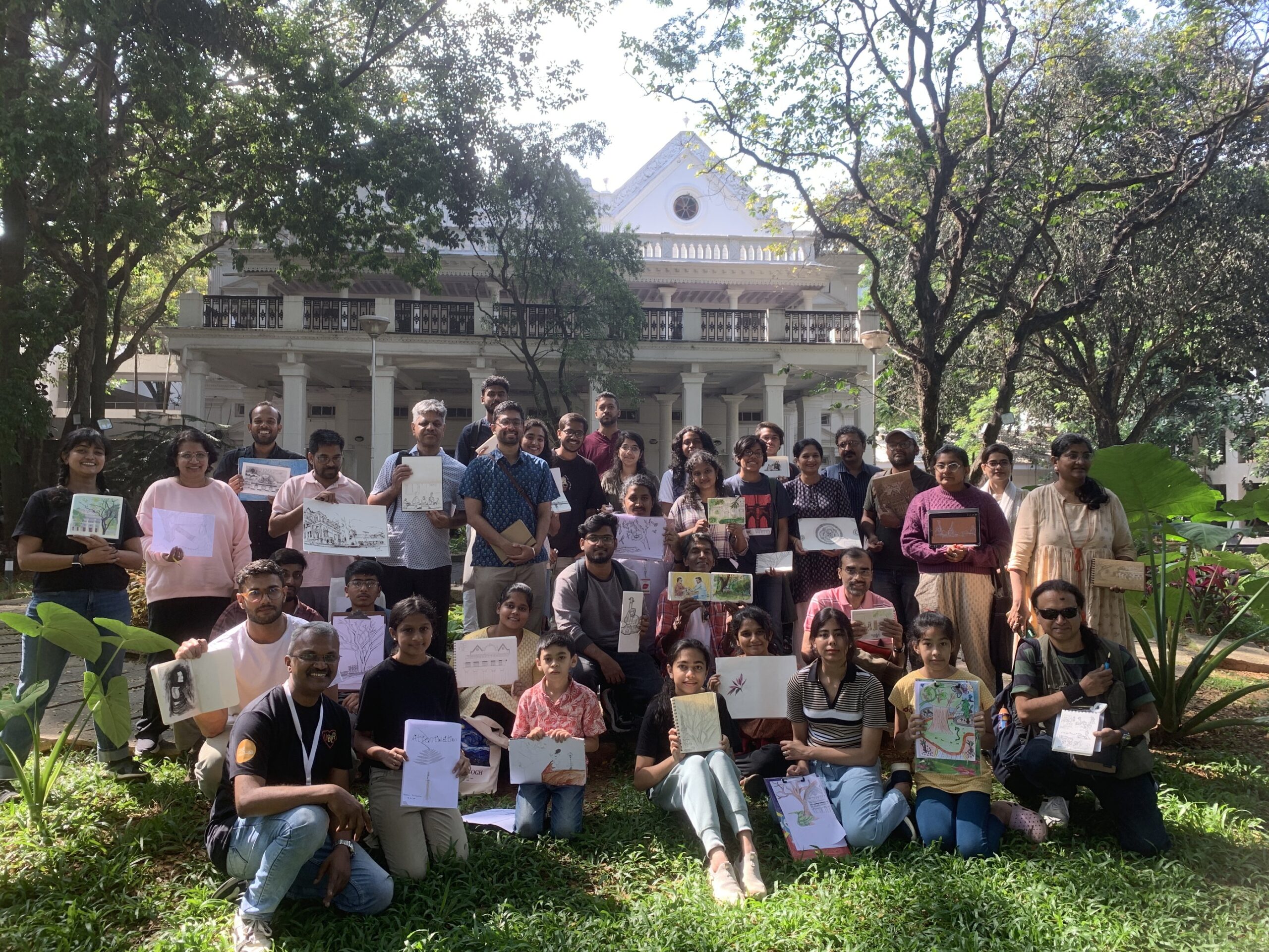 A Group photograph of members of Penciljam community at the NGMA in Bengaluru